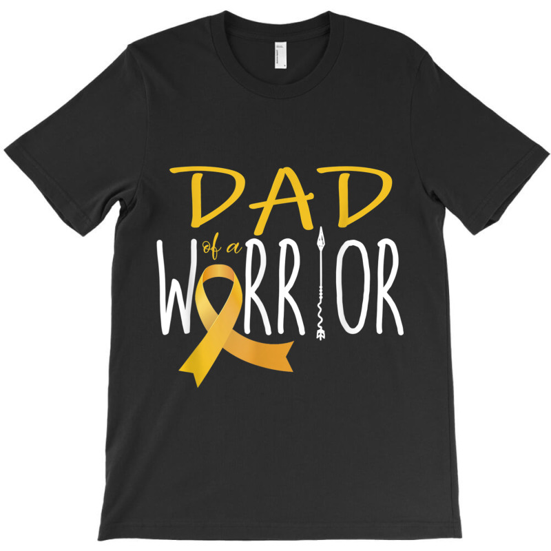 Childhood Cancer Awareness Dad Of A Warrior T-shirt | Artistshot