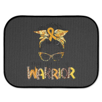 Childhood Cancer Awareness Mama Of A Warrior Gold Ribbon Rear Car Mat | Artistshot