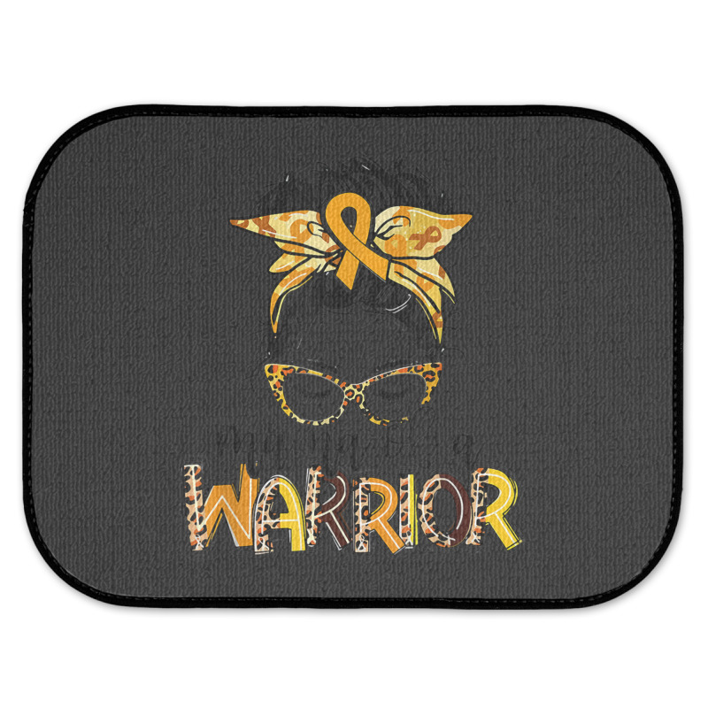 Childhood Cancer Awareness Mama Of A Warrior Gold Ribbon Rear Car Mat | Artistshot