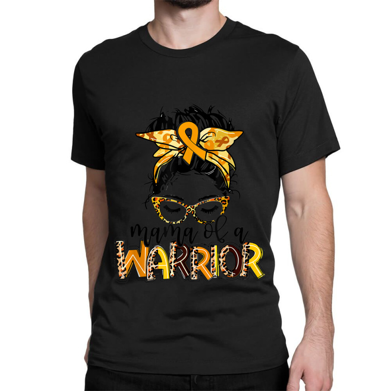 Childhood Cancer Awareness Mama Of A Warrior Gold Ribbon Classic T-shirt | Artistshot