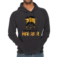 Childhood Cancer Awareness Mama Of A Warrior Gold Ribbon Vintage Hoodie | Artistshot