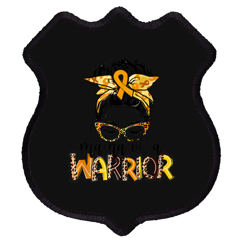 Childhood Cancer Awareness Mama Of A Warrior Gold Ribbon Shield Patch | Artistshot