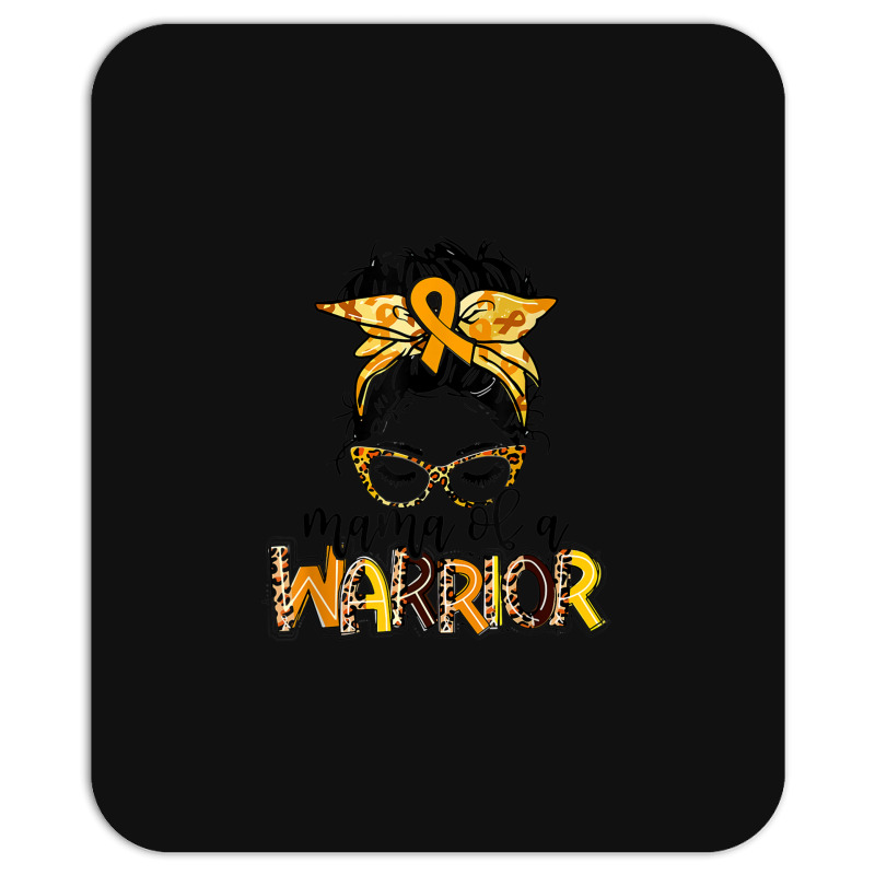 Childhood Cancer Awareness Mama Of A Warrior Gold Ribbon Mousepad | Artistshot