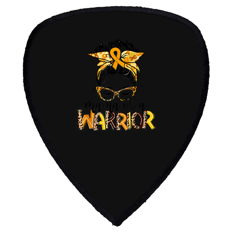 Childhood Cancer Awareness Mama Of A Warrior Gold Ribbon Shield S Patch | Artistshot