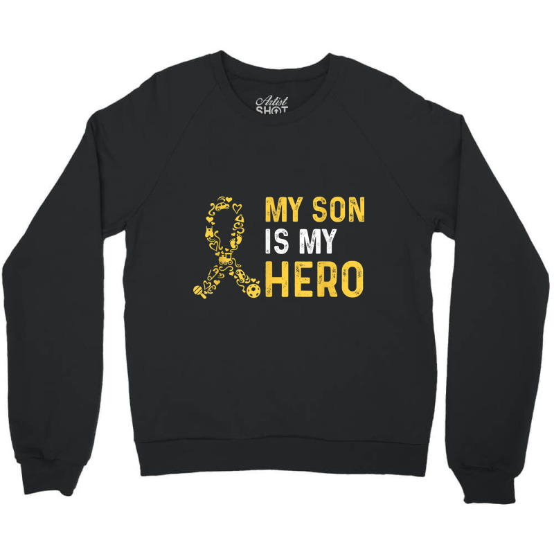 Childhood Cancer Awareness Quote For A Mom Of A Warrior Crewneck Sweatshirt | Artistshot