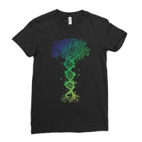 Dna Tree T  Shirt D N A Tree Of Life Genetics Colorful Biology Science Ladies Fitted T-shirt | Artistshot