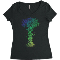 Dna Tree T  Shirt D N A Tree Of Life Genetics Colorful Biology Science Women's Triblend Scoop T-shirt | Artistshot