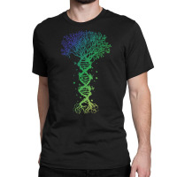 Dna Tree T  Shirt D N A Tree Of Life Genetics Colorful Biology Science Classic T-shirt | Artistshot