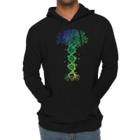 Dna Tree T  Shirt D N A Tree Of Life Genetics Colorful Biology Science Lightweight Hoodie | Artistshot