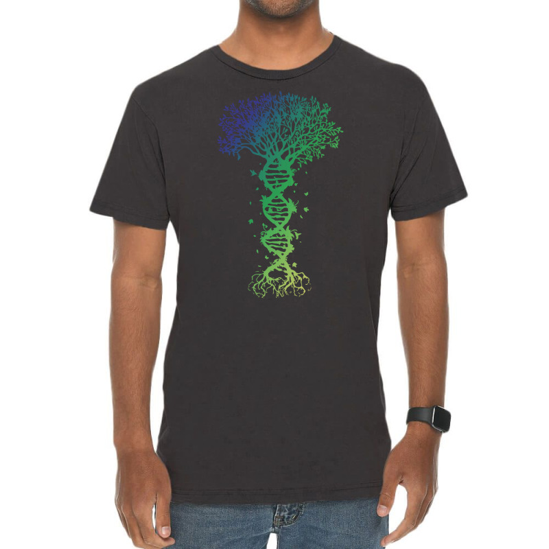 Dna Tree T  Shirt D N A Tree Of Life Genetics Colorful Biology Science Vintage T-Shirt by forgetfulexisting | Artistshot