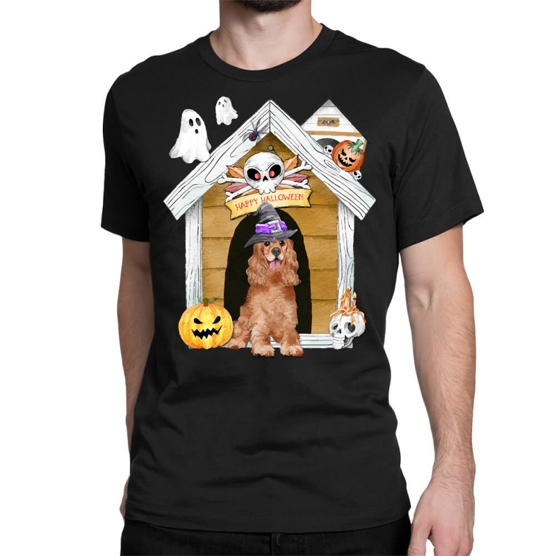 Funny Halloween Cocker Spaniel Dog T  Shirt Halloween Cocker Spaniel D Classic T-shirt by nancybackground | Artistshot