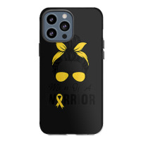 Childhood Cancer  Awareness Mom Of A Warrior Messy Bun Iphone 13 Pro Max Case | Artistshot