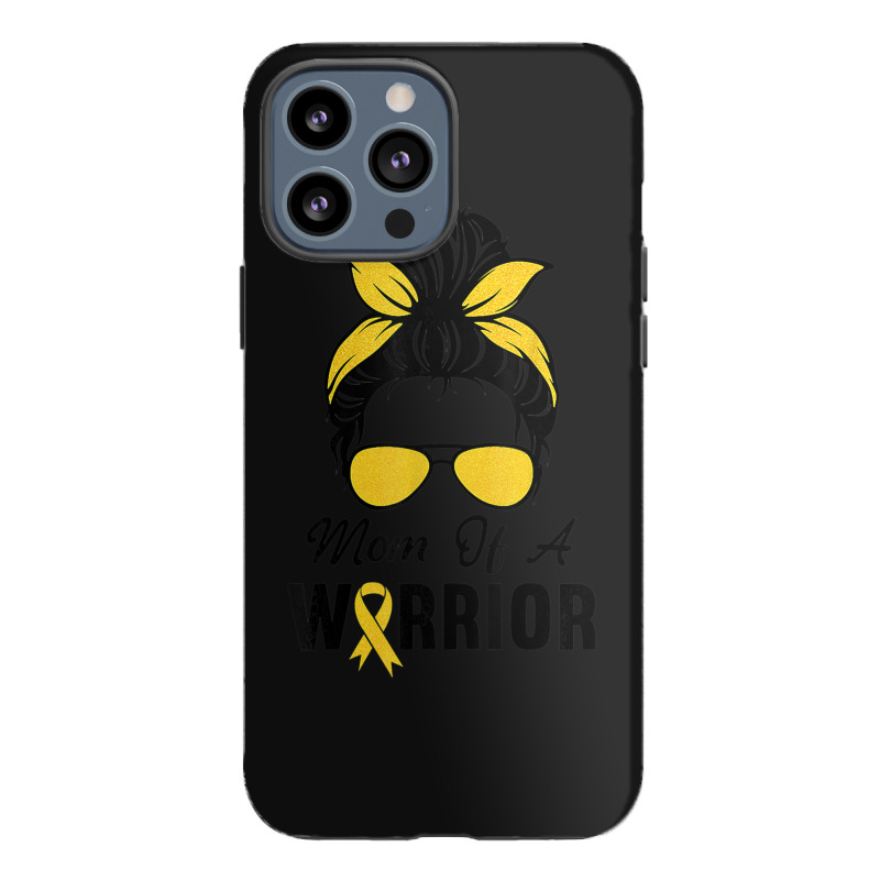 Childhood Cancer  Awareness Mom Of A Warrior Messy Bun Iphone 13 Pro Max Case | Artistshot