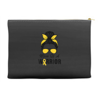 Childhood Cancer  Awareness Mom Of A Warrior Messy Bun Accessory Pouches | Artistshot