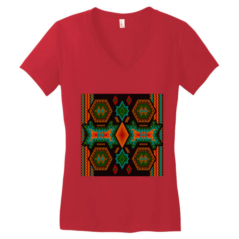 Mexican Wall Art. Latin American Pattern. Latin American Digital Art. Women's V-Neck T-Shirt by barmental58 | Artistshot