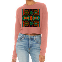 Mexican Wall Art. Latin American Pattern. Latin American Digital Art. Cropped Sweater | Artistshot