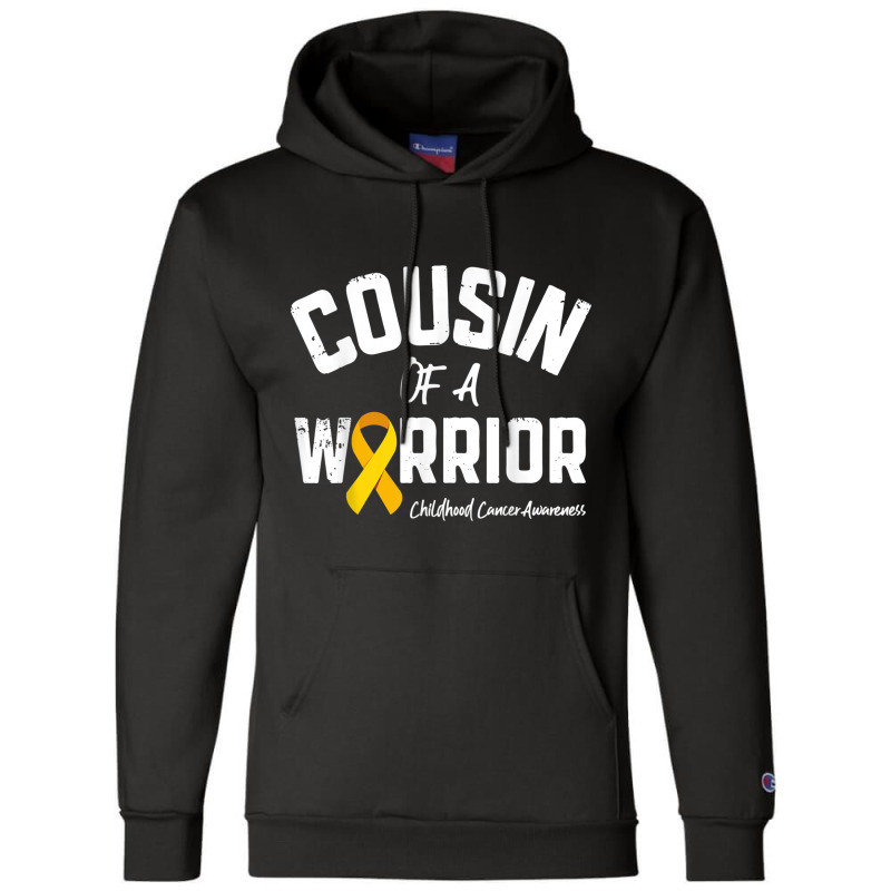 Cousin Of A Warrior Childhood Cancer Awareness Gifts Ribbon Champion Hoodie | Artistshot