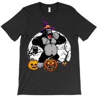 Gorilla Halloween Boo Costume Scary T  Shirt Gorilla Invited To Hallow T-shirt | Artistshot