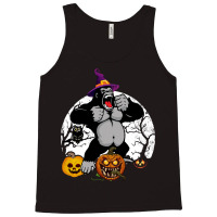 Gorilla Halloween Boo Costume Scary T  Shirt Gorilla Invited To Hallow Tank Top | Artistshot