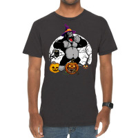 Gorilla Halloween Boo Costume Scary T  Shirt Gorilla Invited To Hallow Vintage T-shirt | Artistshot