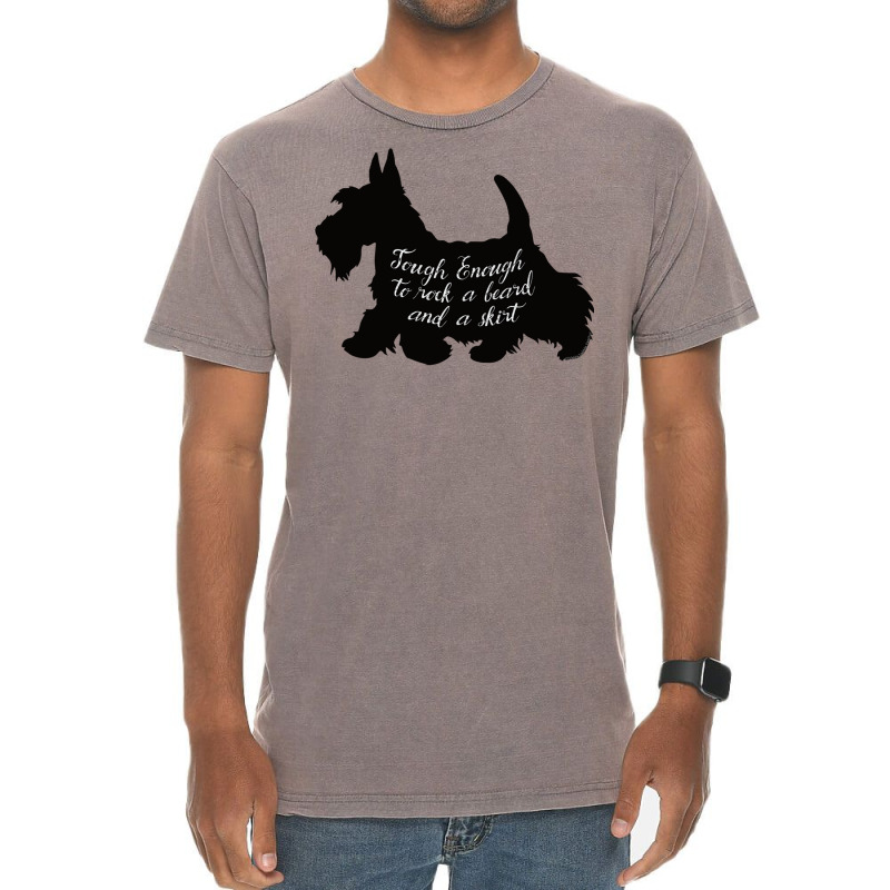 Scottish Terrier Tough Enough To Rock A Beard And A Skirt Long Sleeve Vintage T-shirt | Artistshot