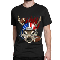 American Football Player Deer Patriotic Animal Deer Hunter Classic T-shirt | Artistshot