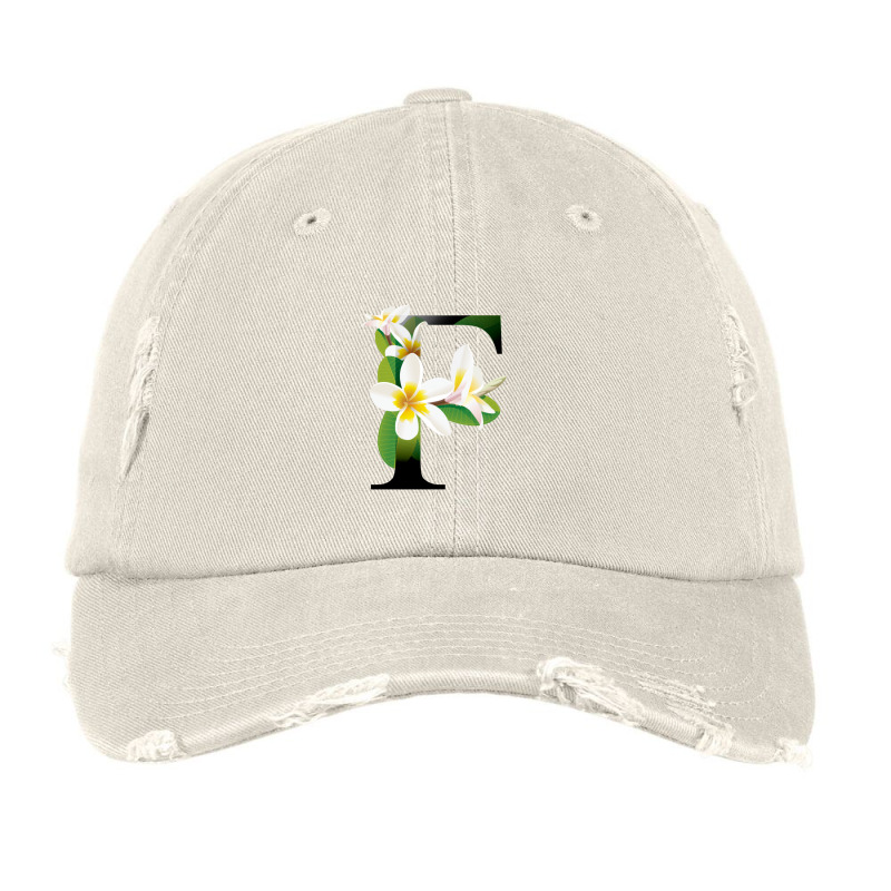 Floral Initial Letter F Vintage Cap by coşkun | Artistshot