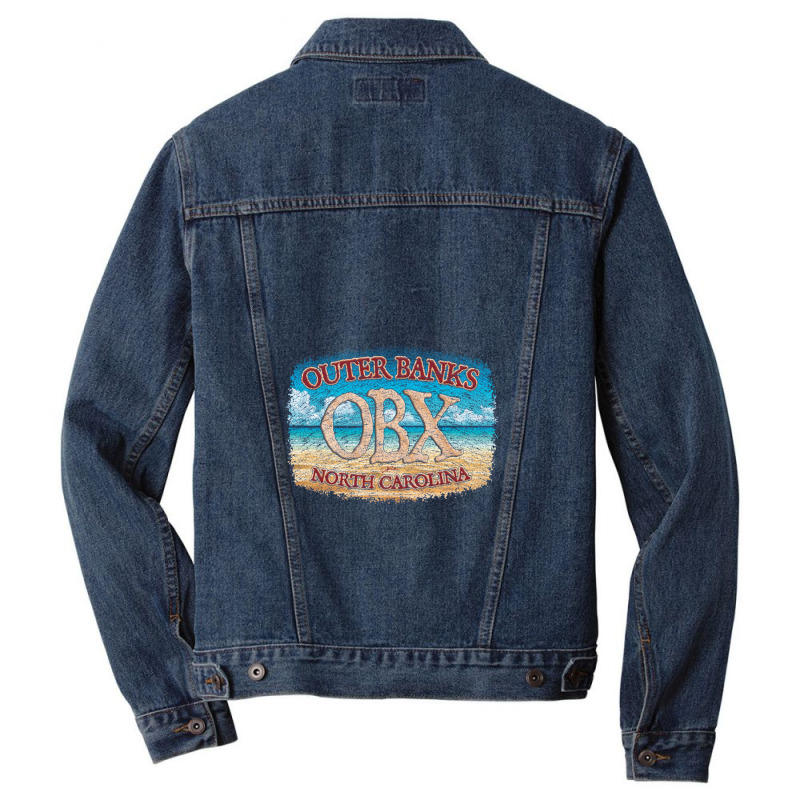 Outer Banks, North Carolina, With Beach Outer Banks Men Denim Jacket by zaenalmaza | Artistshot