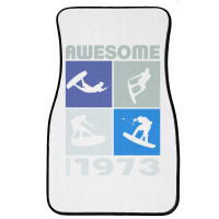 Awesome Since 1973. Wakeboard Lifestyle Long Sleeve T Shirt Front Car Mat | Artistshot