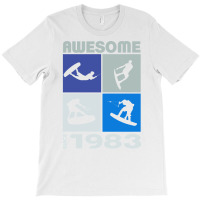 Awesome Since 1983. Wakeboard Lifestyle Long Sleeve T Shirt T-shirt | Artistshot