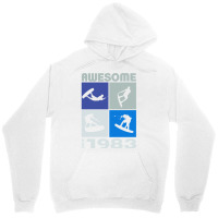 Awesome Since 1983. Wakeboard Lifestyle Long Sleeve T Shirt Unisex Hoodie | Artistshot