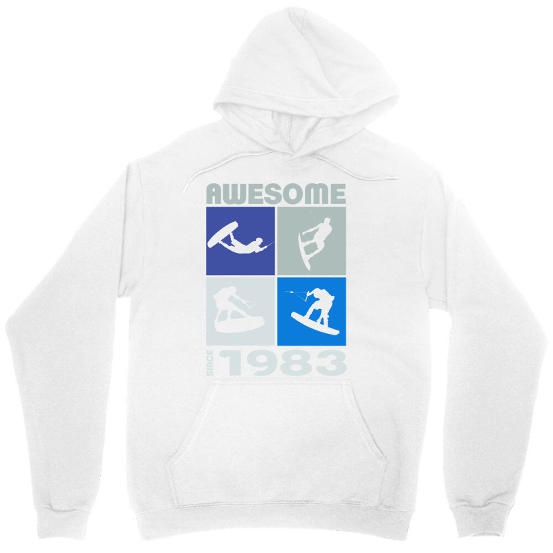 Awesome Since 1983. Wakeboard Lifestyle Long Sleeve T Shirt Unisex Hoodie | Artistshot