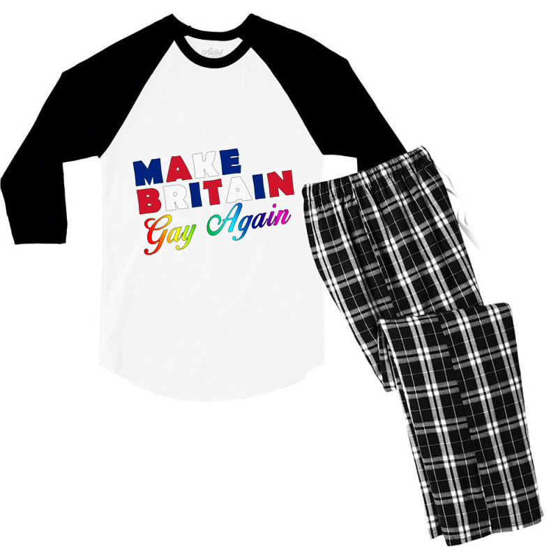 Make Britain Gay Again Men's 3/4 Sleeve Pajama Set | Artistshot