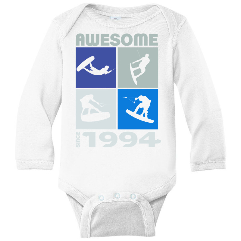 Awesome Since 1994. Wakeboard Lifestyle Long Sleeve T Shirt Long Sleeve Baby Bodysuit | Artistshot