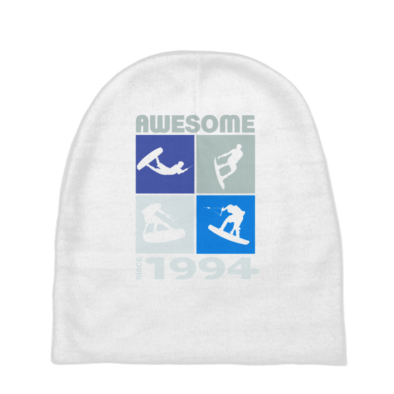 Awesome Since 1994. Wakeboard Lifestyle Long Sleeve T Shirt Baby Beanies | Artistshot