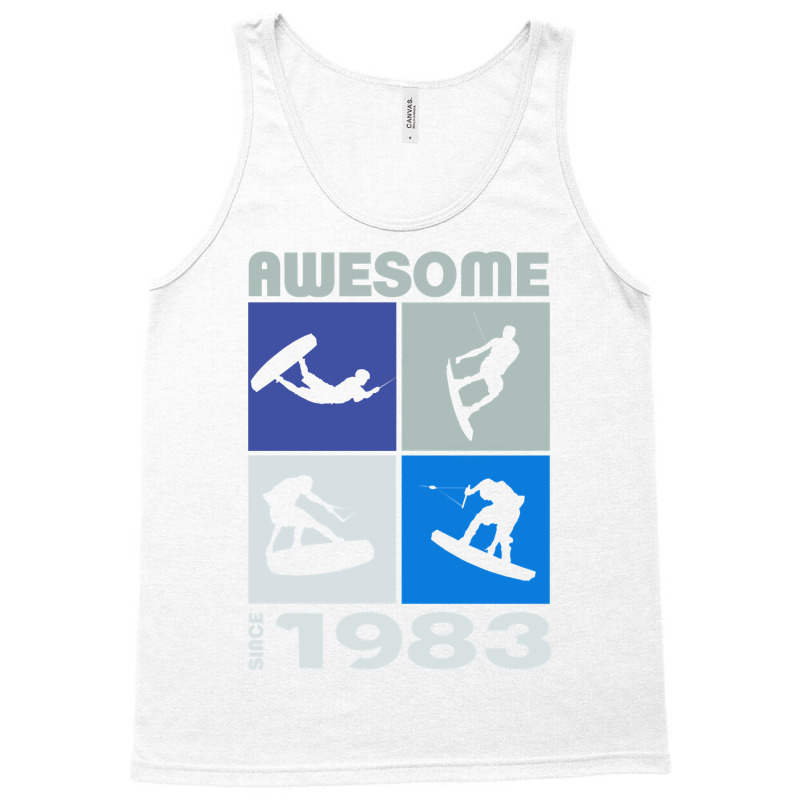 Awesome Since 1983. Wakeboard Lifestyle Pullover Hoodie Tank Top | Artistshot