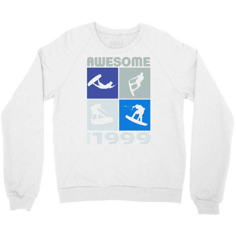 Awesome Since 1999. Wakeboard Lifestyle Long Sleeve T Shirt Crewneck Sweatshirt | Artistshot