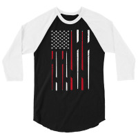 Billiards Usa Flag Snooker Cue Billiards Gift Snooker T Shirt 3/4 Sleeve Shirt | Artistshot