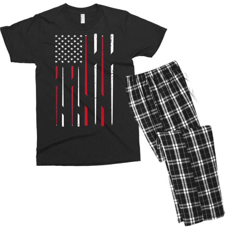 Billiards Usa Flag Snooker Cue Billiards Gift Snooker T Shirt Men's T-shirt Pajama Set | Artistshot