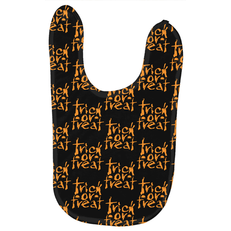 Halloween T  Shirt Trick Or Treat. Classic Halloween Costume Design. T Baby Bibs | Artistshot