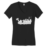 Graphic Music Burn Fascists Gifts Women Women's V-neck T-shirt | Artistshot