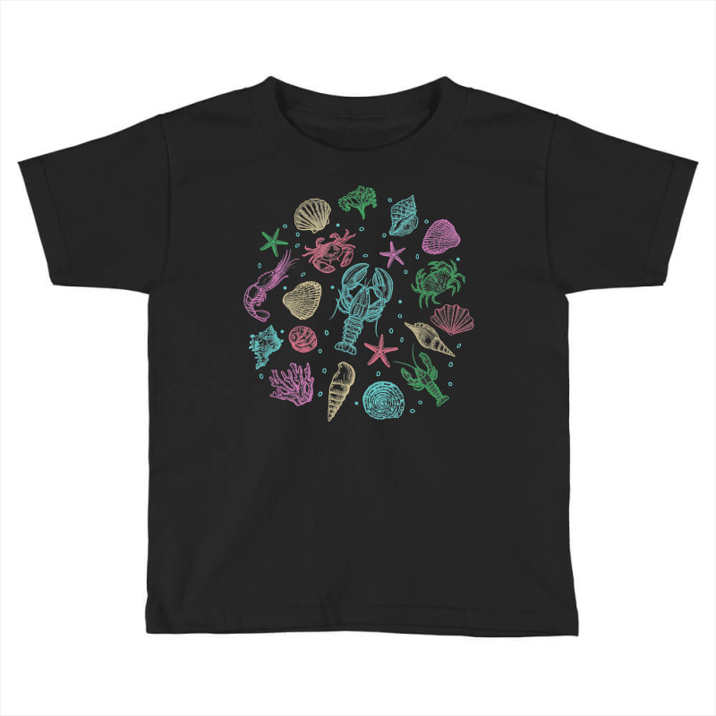 Crustaceancore Crustacean Core Vintage Lobster Crab Shells T Shirt Toddler T-shirt | Artistshot