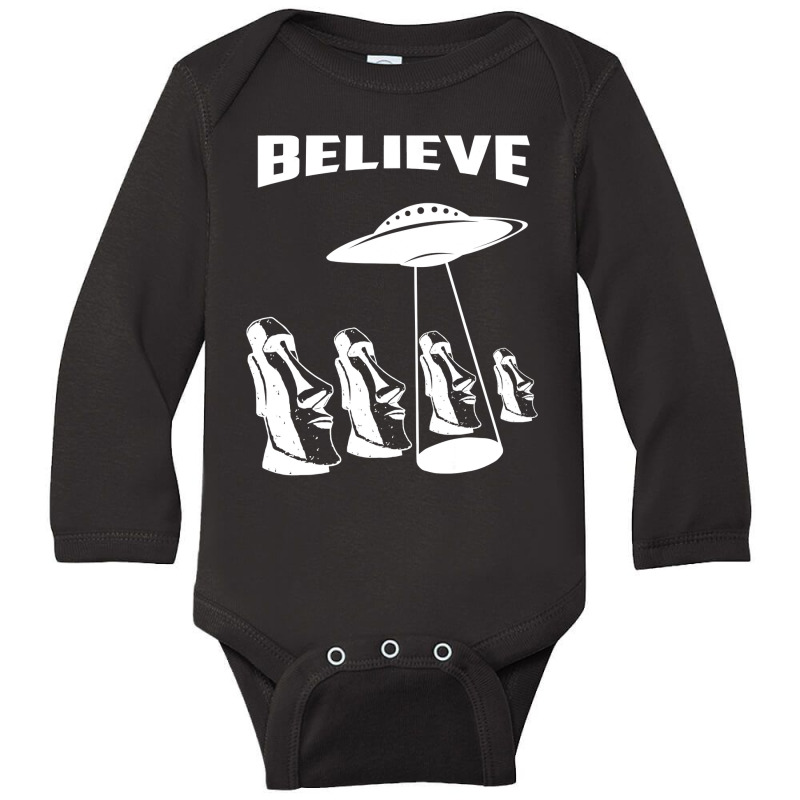 Easter Island Heads Moai Statues Alien T Shirt Long Sleeve Baby Bodysuit | Artistshot