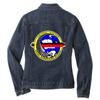 Naval Submarine School Pullover Hoodie Ladies Denim Jacket | Artistshot