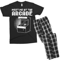 Meet Me At The Arcade Gaming Video Game Player Gamer T Shirt Men's T-shirt Pajama Set | Artistshot