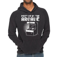 Meet Me At The Arcade Gaming Video Game Player Gamer T Shirt Vintage Hoodie | Artistshot