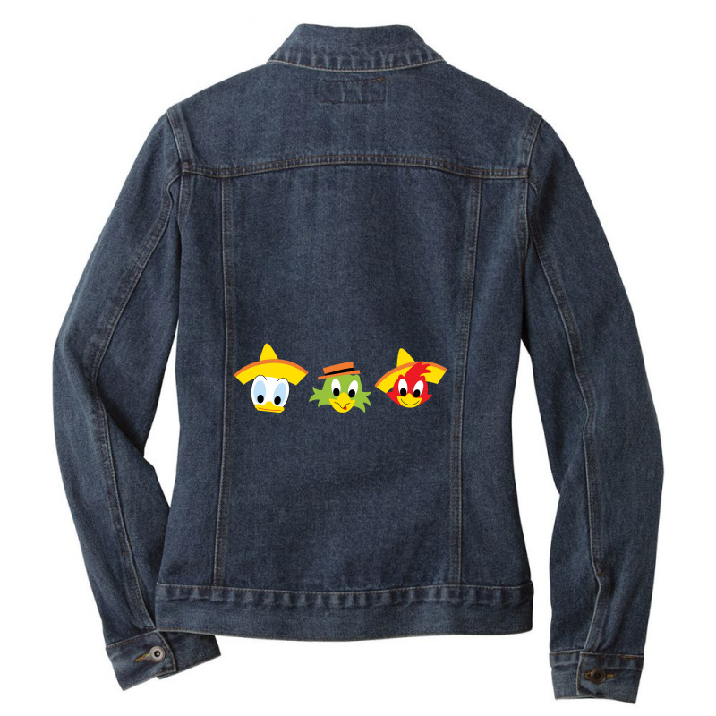 The Three Caballeros Ladies Denim Jacket by usermomm1e | Artistshot