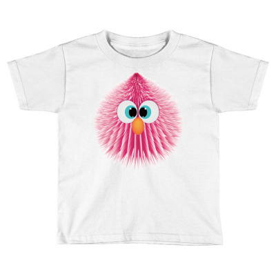 Bird Fluffy Animal Cute Feather Pink Toddler T-shirt Designed By Salmanaz