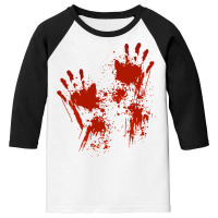 Halloween T Shirt Blood Hands Costume Zombie Outfit T Shirt Youth 3/4 Sleeve | Artistshot