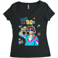 Retro Back To 90's Novelty Graphics & Cool Designs Funny Gifts Boy Gir Women's Triblend Scoop T-shirt | Artistshot